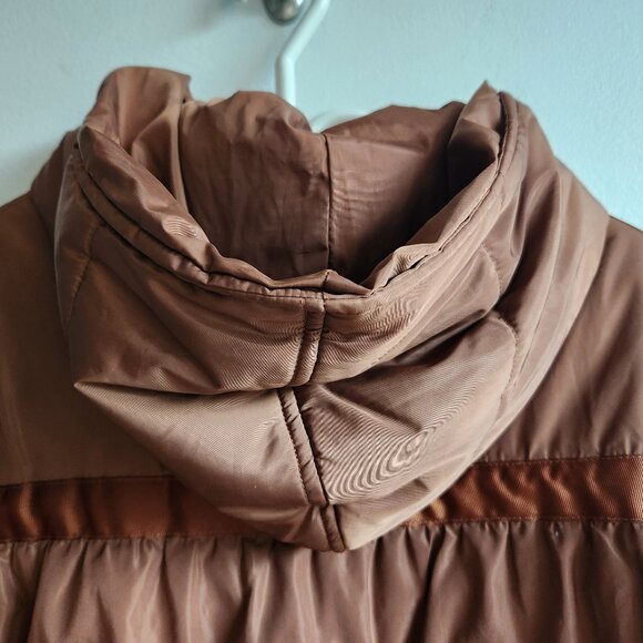 MAJE Gueli Puffer Cocoon Jacket in Mocha Mousse - OS - Picture 10 of 16